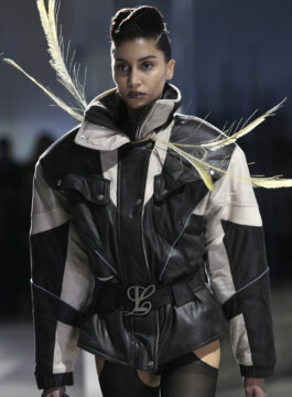 Os principais casacos e jaquetas do próximo inverno Luar apresenta jaqueta motorcycle volumosa em sua coleção de inverno 2023